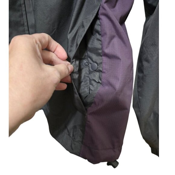 Coleman Purple & Gray Nylon Hooded Windbreaker Rain Jacket Sz S/M - Picture 6 of 13